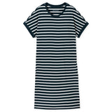 SCHIESSER Damen Nachthemd 95cm - Nachtwäsche, Kurzarm, Baumwolle, Muster