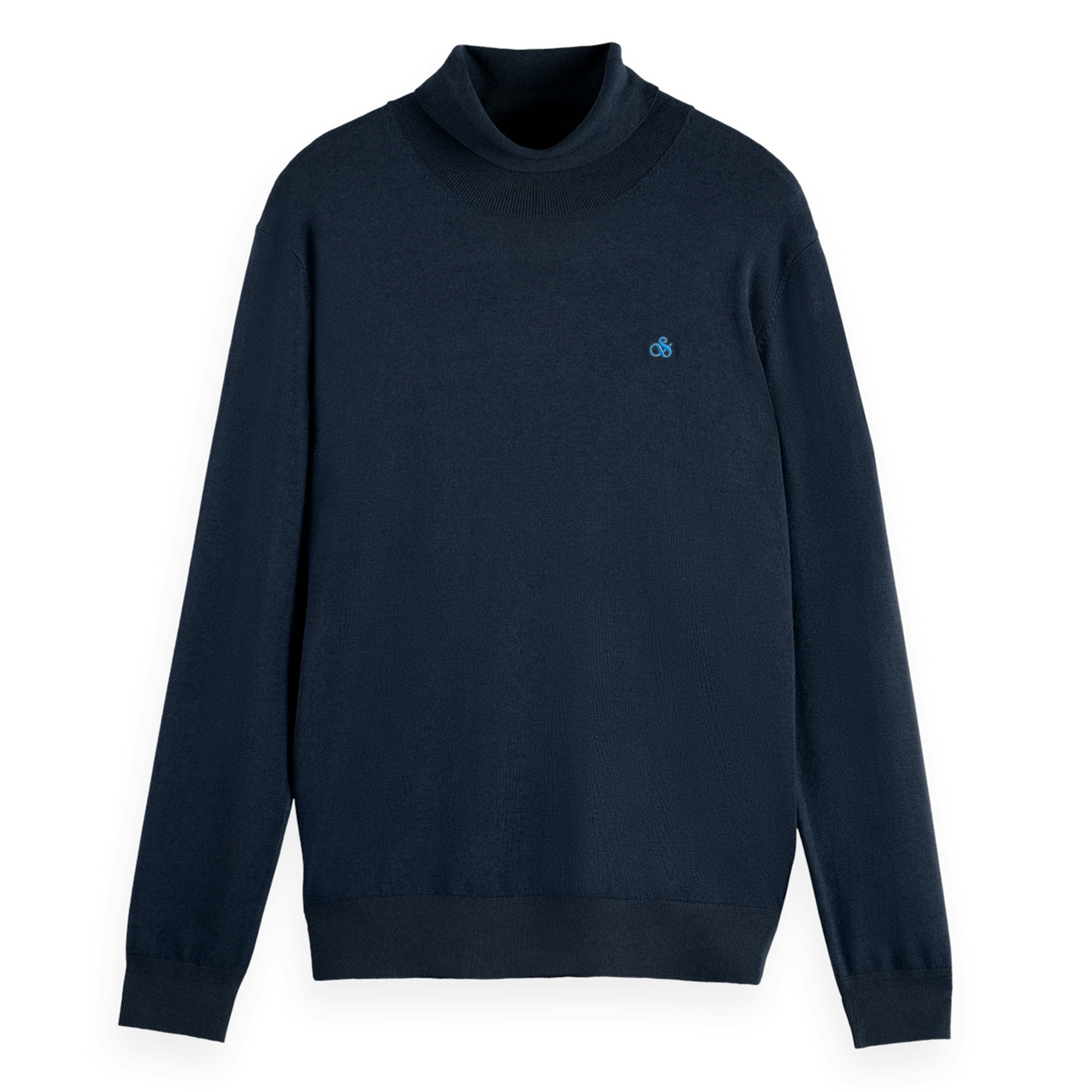 SCOTCH&SODA Herren Rollkragen Strickpullover - Ecovero Blend Turtleneck Sweater, einfarbig