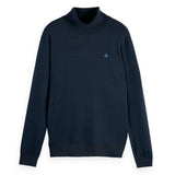 SCOTCH&SODA Herren Rollkragen Strickpullover - Ecovero Blend Turtleneck Sweater, einfarbig
