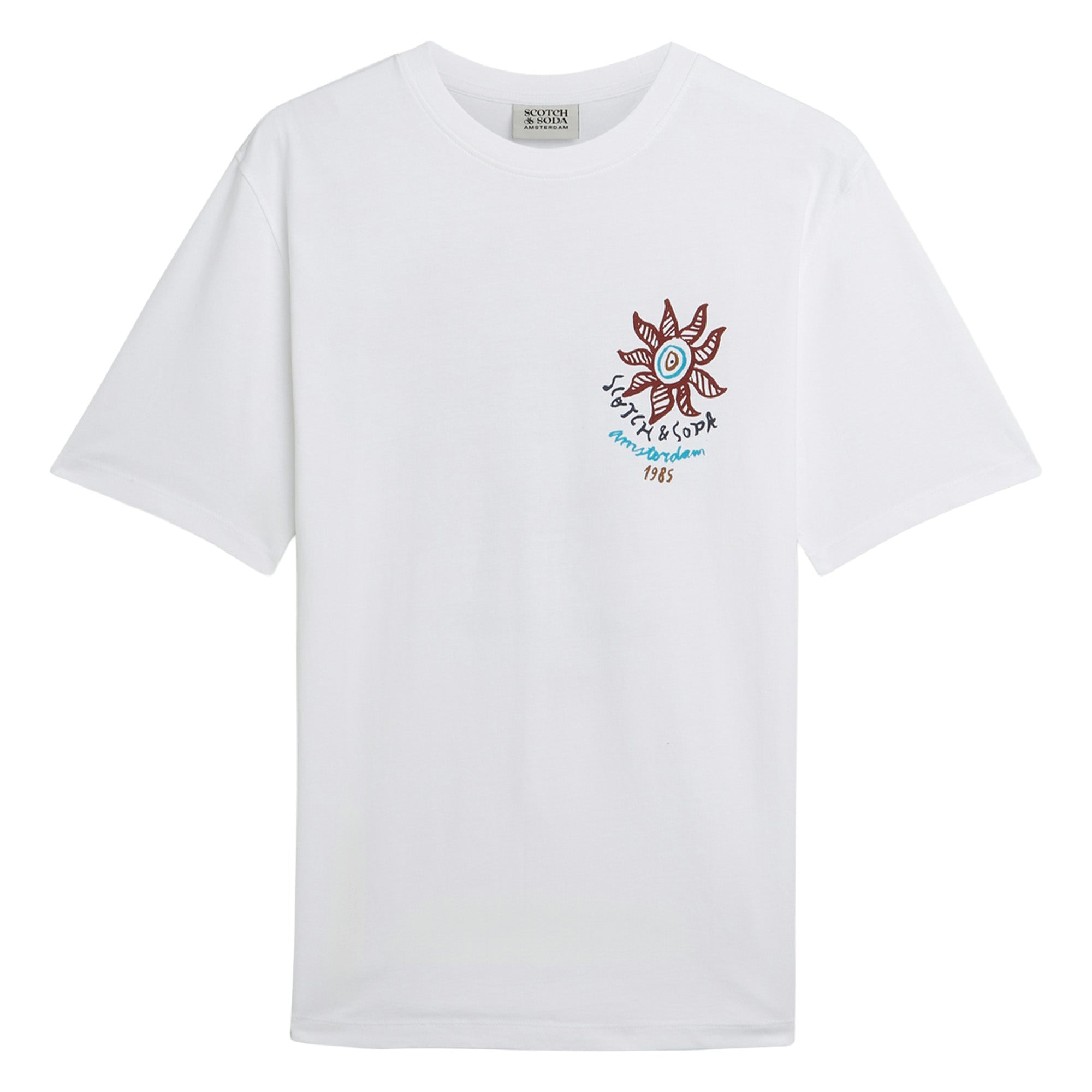 SCOTCH&SODA Herren T-Shirt - Front & Back Artwork Tee, Regular Fit, Print, Rundhals, Kurzarm