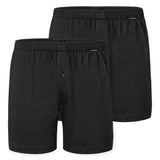 SCHIESSER Herren Jersey-Boxershorts, 2er Pack - 2Pack Boxershorts, Baumwolle, einfarbig