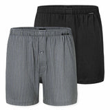 SCHIESSER Herren Jersey-Boxershorts, 2er Pack - 2Pack Boxershorts, Baumwolle, einfarbig