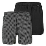 SCHIESSER Herren Jersey-Boxershorts, 2er Pack - 2Pack Boxershorts, Baumwolle, einfarbig