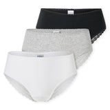 SCHIESSER Damen Brazilian-Slips, 3er Pack - 3Pack Brazilian, Stretch Cotton, uni