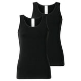 SCHIESSER Damen Tops, 2er Pack - 2Pack Trägertops, Unterhemd, Stretch Cotton, uni