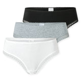 SCHIESSER Damen Strings, 3er Pack - 3Pack Cheeky String, Stretch Cotton, uni