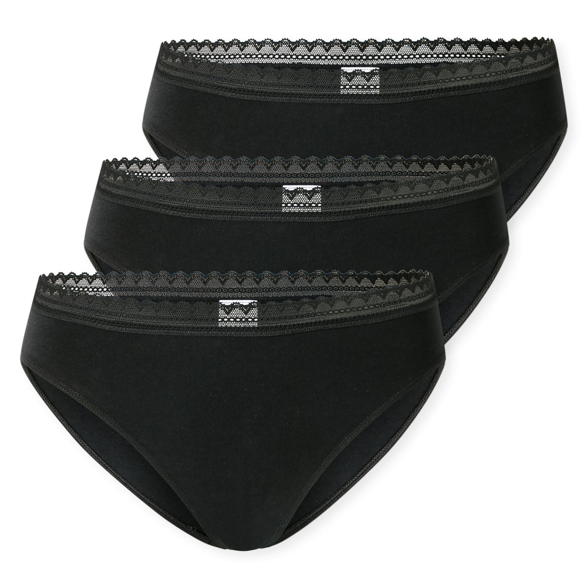 SCHIESSER Damen Rio-Slips, 3er Pack - 3Pack Rio Slip, Stretch Cotton, uni