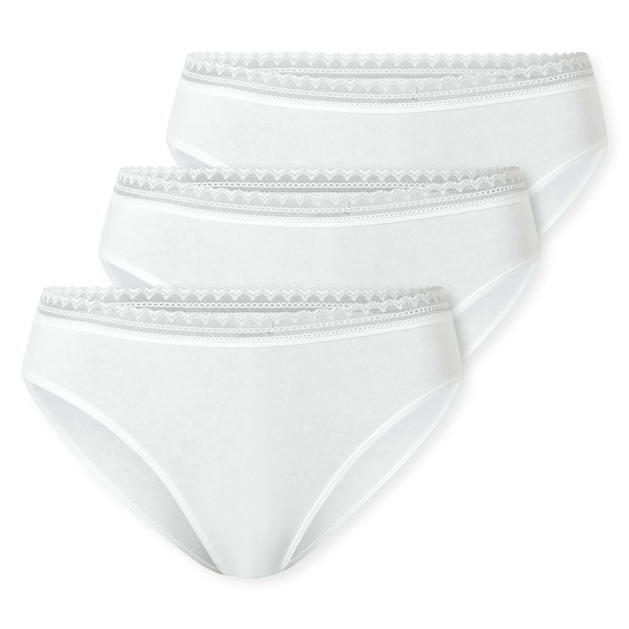 SCHIESSER Damen Rio-Slips, 3er Pack - 3Pack Rio Slip, Stretch Cotton, uni