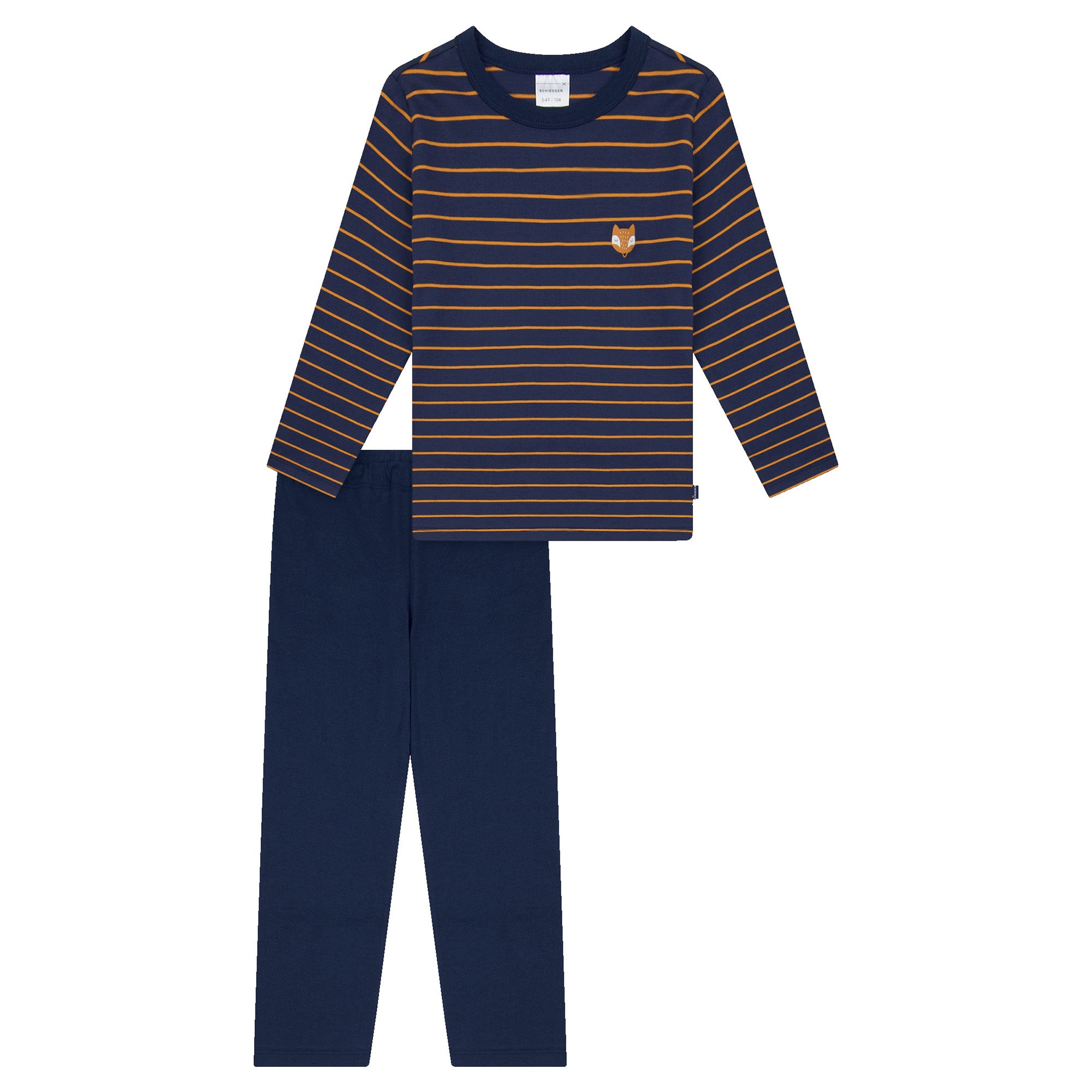 SCHIESSER Jungen Schlafanzug, lang - Kids, offenes Bein, Baumwolle, Print