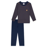 SCHIESSER Jungen Schlafanzug, lang - Kids, offenes Bein, Baumwolle, Print