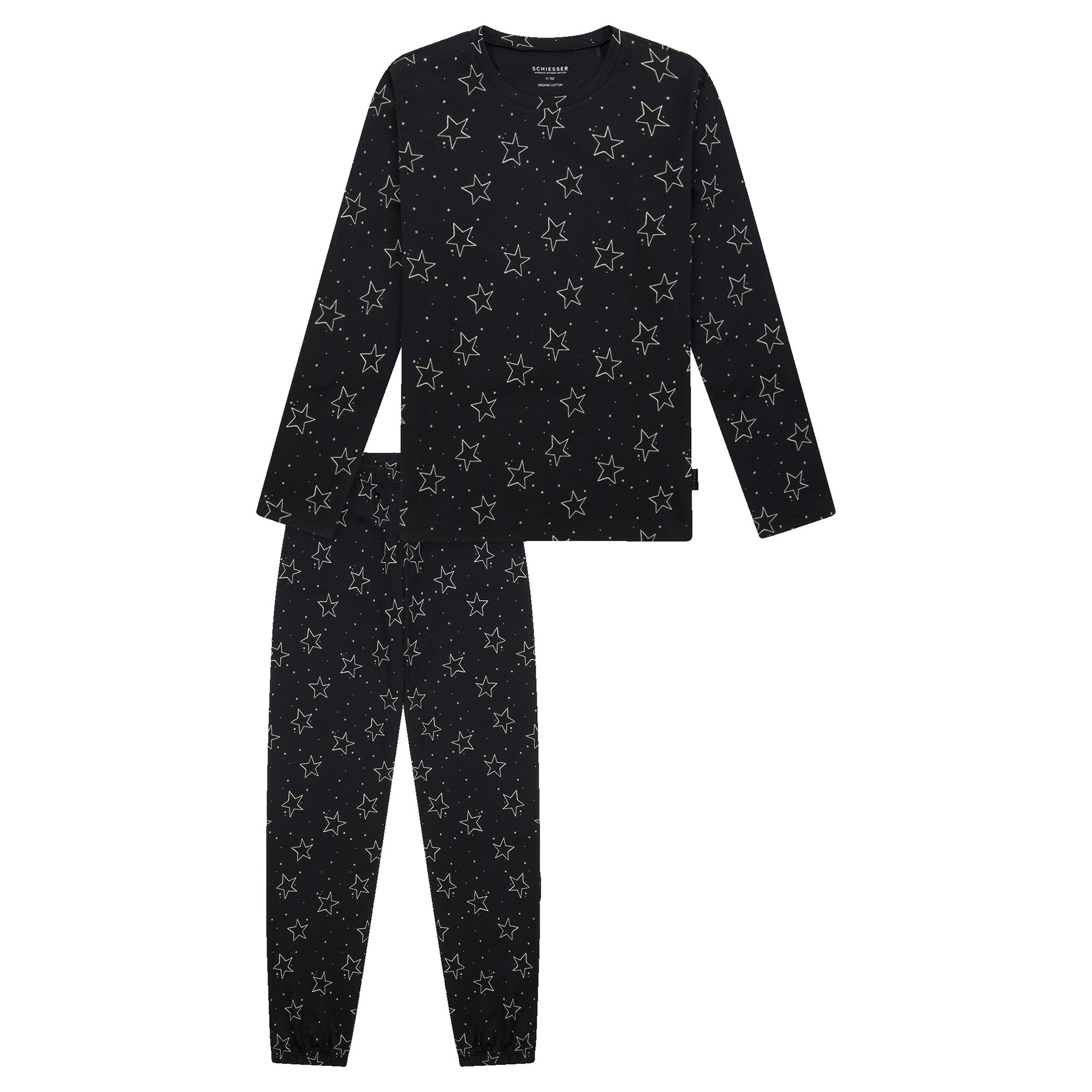 SCHIESSER Girls' Pyjamas, Long - Teens, Cuffs, Cotton, Print