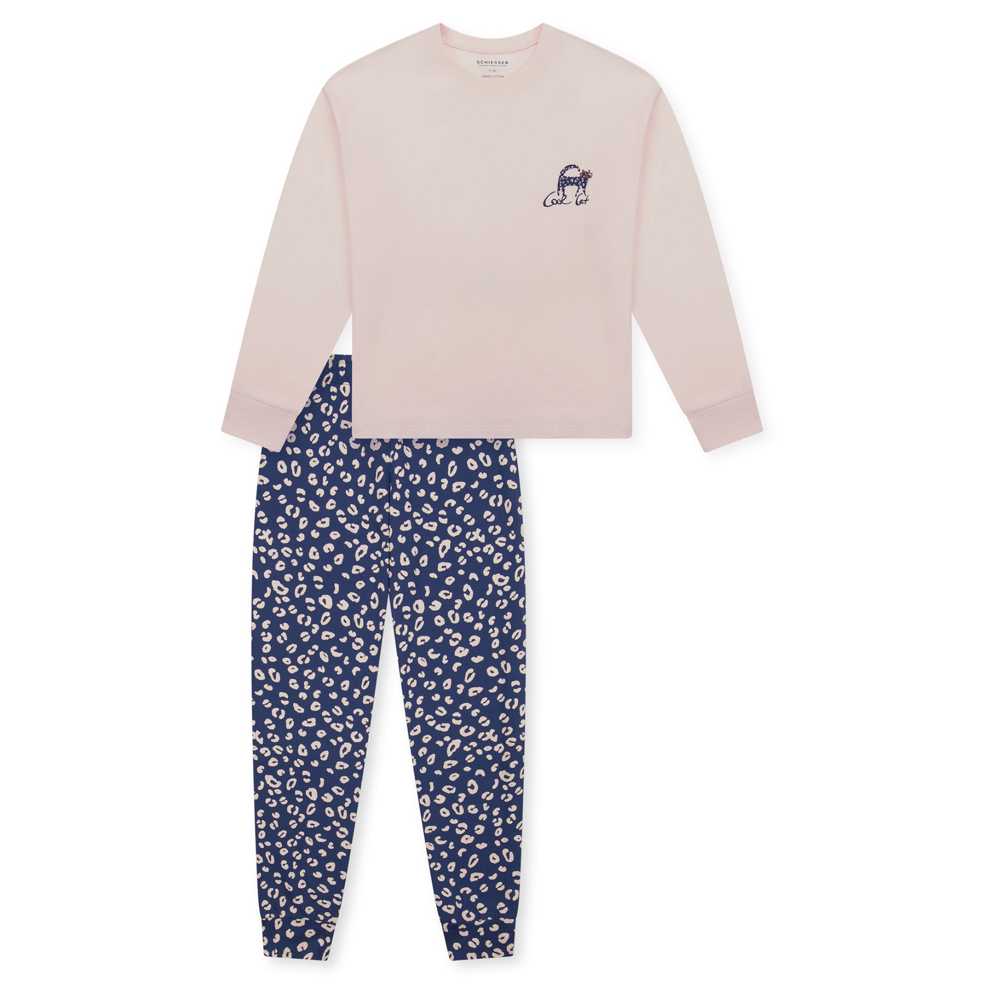 SCHIESSER Girls' Pyjamas, Long - Teens, Cuffs, Cotton, Print