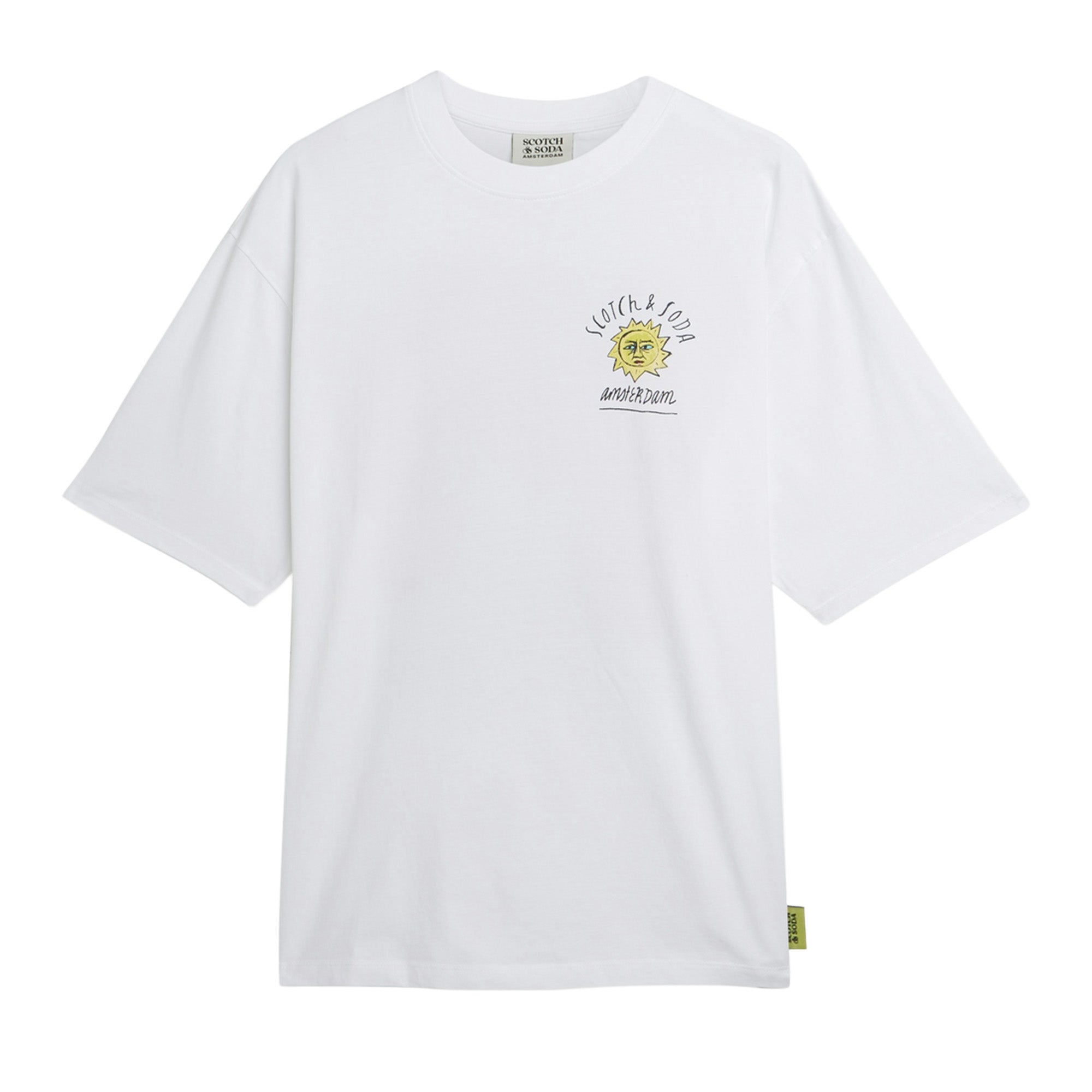 SCOTCH&SODA Herren T-Shirt - Front & Back Artwork Tee, Loose Fit, Print, Rundhals, Kurzarm