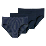 SCHIESSER Herren Slips, 3er Pack - "95/5", Supermini, Cotton Stretch, uni/gestreift