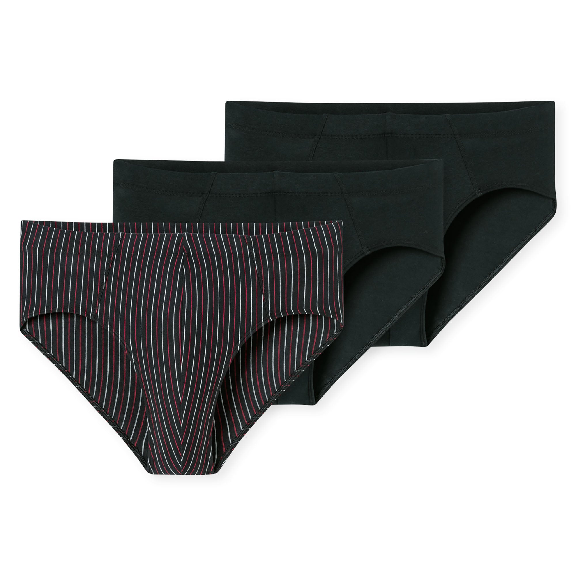 SCHIESSER Herren Slips, 3er Pack - "95/5", Supermini, Cotton Stretch, uni/gestreift