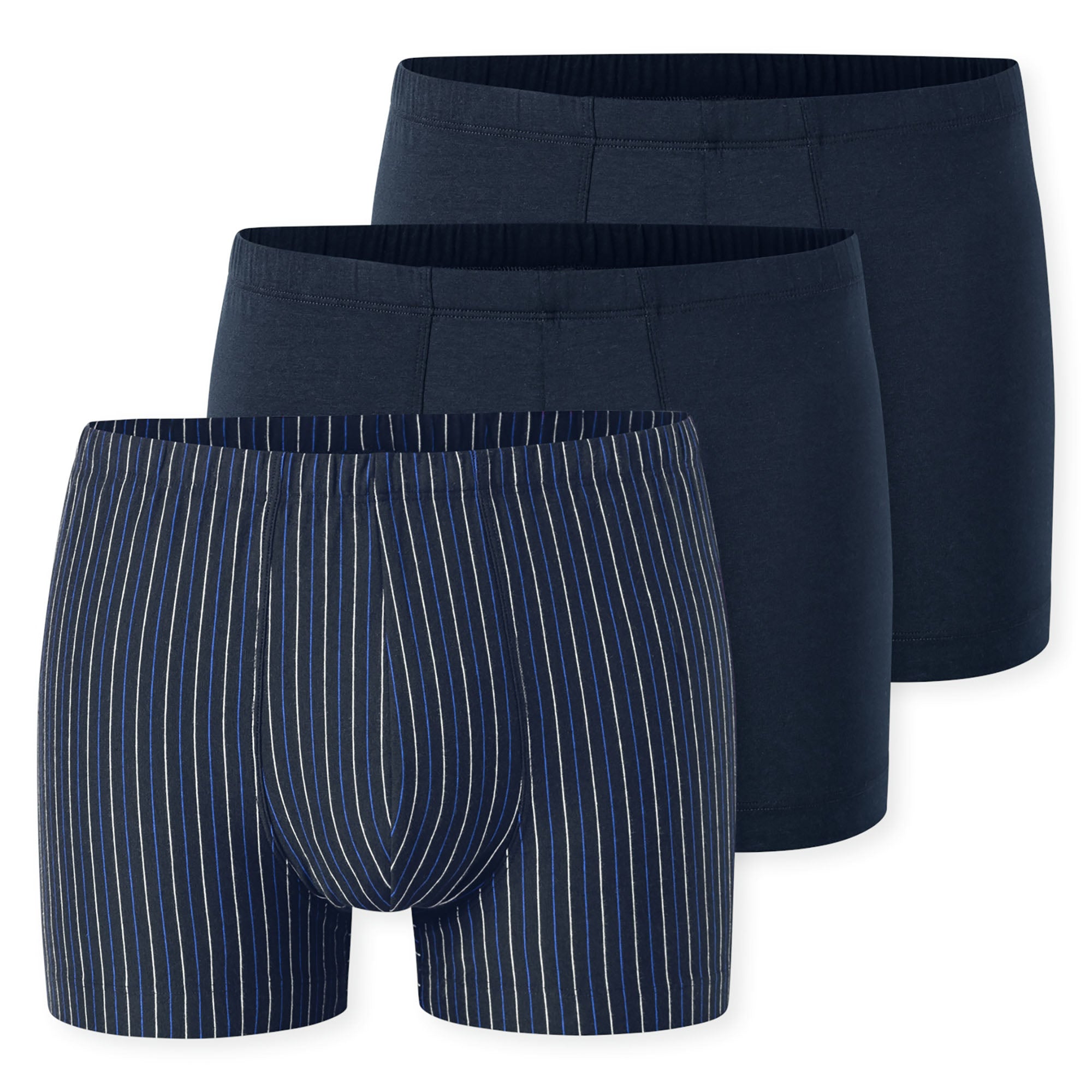 SCHIESSER Men's Boxer Shorts, 3-Pack - ‘95/5’, Cotton Stretch, plain/striped