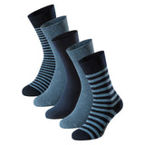 SCHIESSER Herren Socken, 5er Pack - "Bluebird", Baumwoll-Mix, uni/gemustert