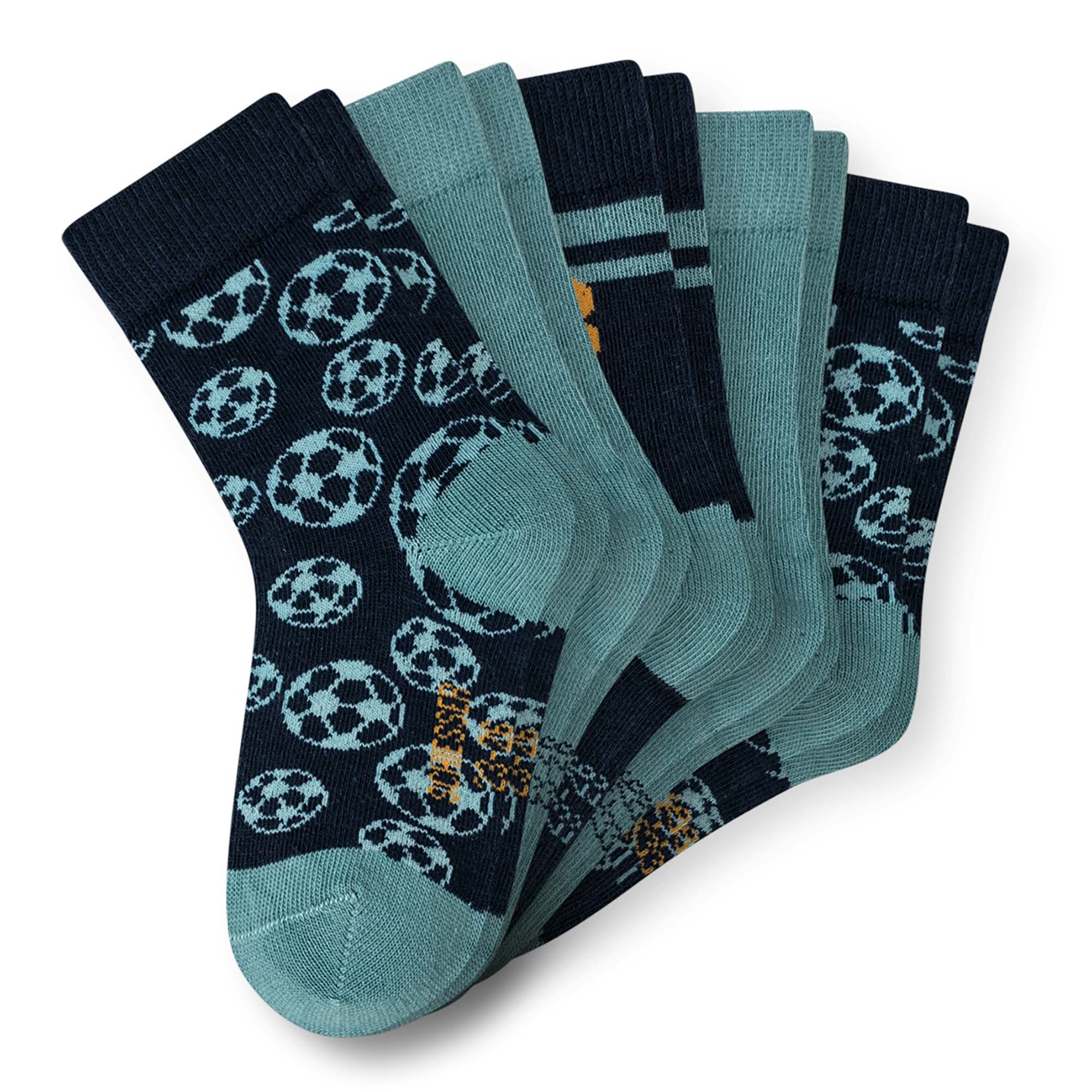 SCHIESSER Jungen Socken, 5er Pack - "Legwear Kids", Muster, Baumwolmischung