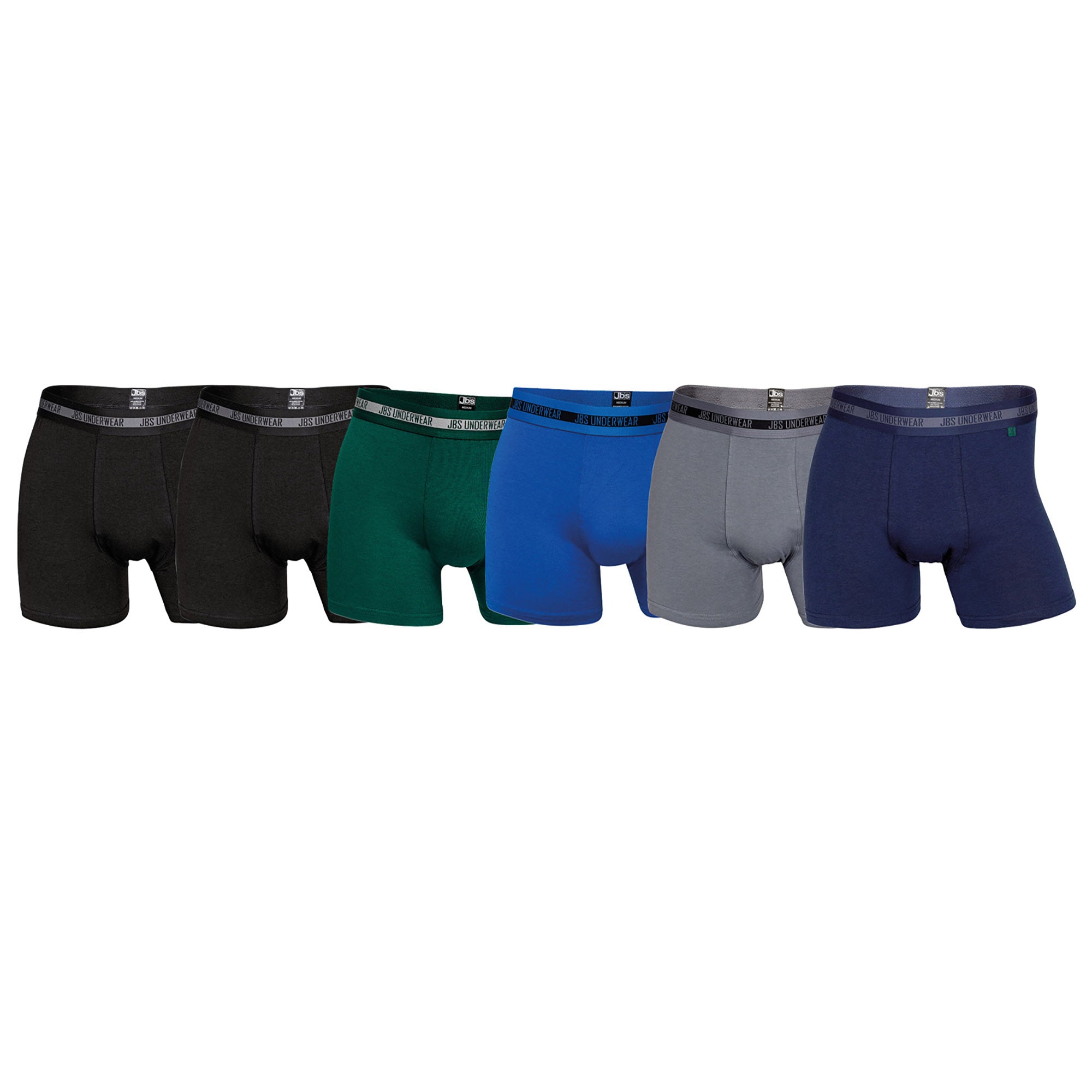 JBS Men's Boxer Shorts, 6-Pack - Pants, breathable, Bamboo Viscose, Stretch