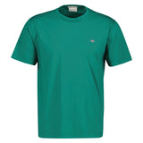 GANT Herren T-Shirt - REGULAR SHIELD, Rundhals, kurzarm, Baumwolle, Stickerei