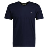 GANT Herren T-Shirt V-Neck, Slim Fit - SLIM SHIELD V-NECK T-SHIRT, Kurzarm, Cotton