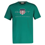 GANT Herren T-Shirt - REGULAR ARCHIVE SHIELD, Rundhals, kurzarm, Baumwolle, Print