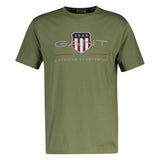 GANT Herren T-Shirt - REGULAR ARCHIVE SHIELD, Rundhals, kurzarm, Baumwolle, Print