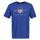 GANT Herren T-Shirt - REGULAR ARCHIVE SHIELD, Rundhals, kurzarm, Baumwolle, Print