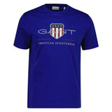GANT Herren T-Shirt - REGULAR ARCHIVE SHIELD, Rundhals, kurzarm, Baumwolle, Print