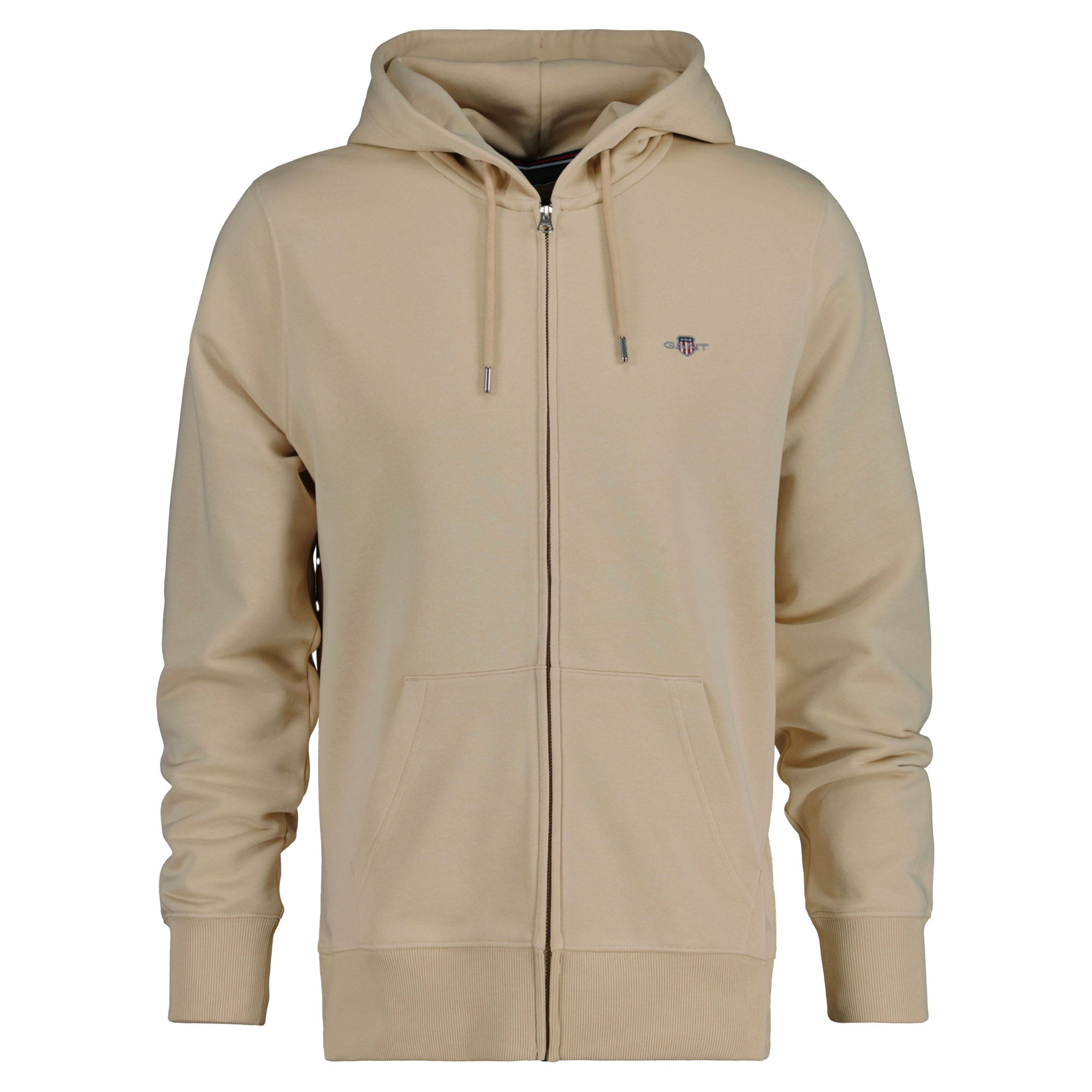 GANT Herren Sweatjacke - REGULAR SHIELD FULL ZIP HOODIE, Kapuze, Baumwoll-Mix