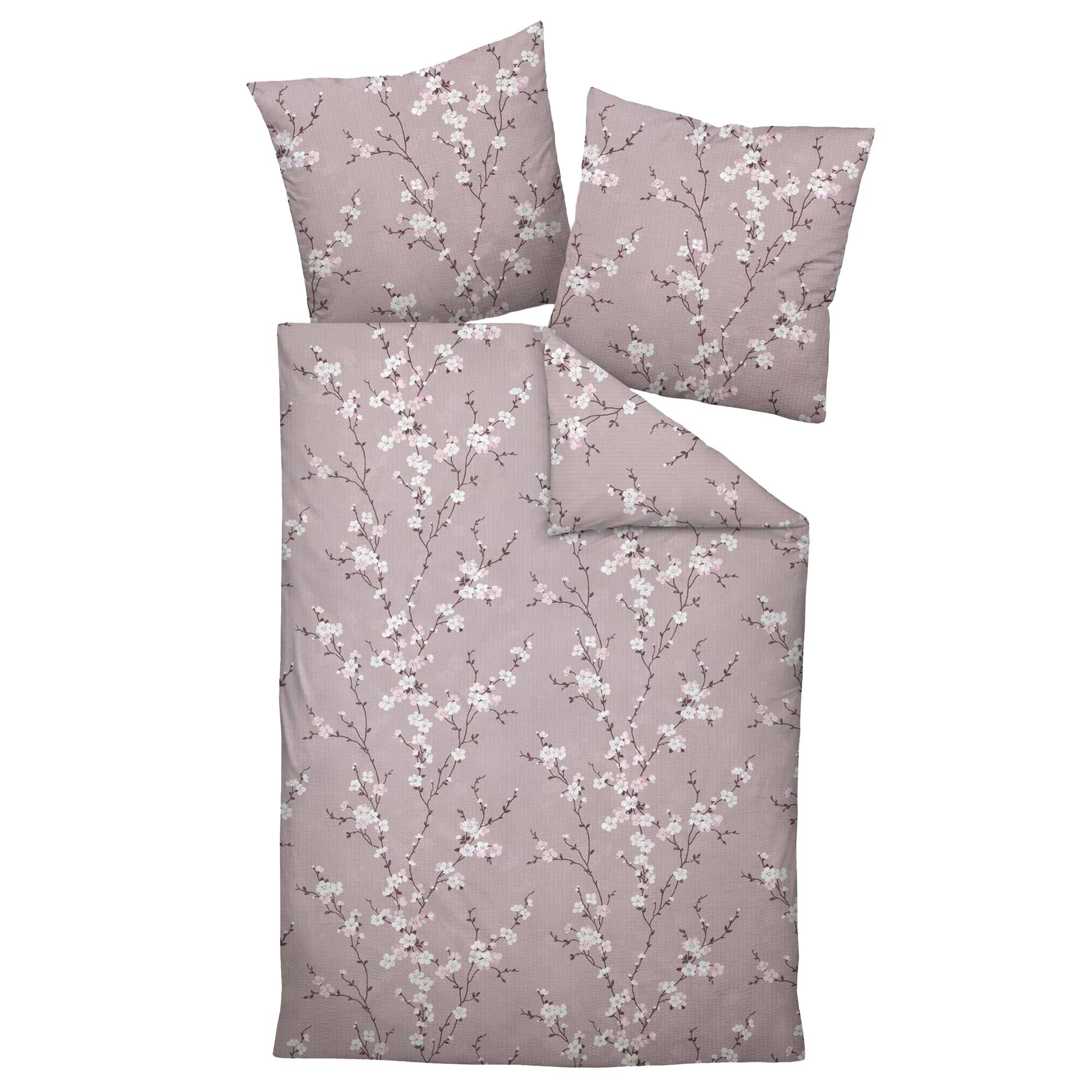Janine Bettwäsche 2 teilig - Tango, Mako-Soft-Seersucker, Baumwolle, floral