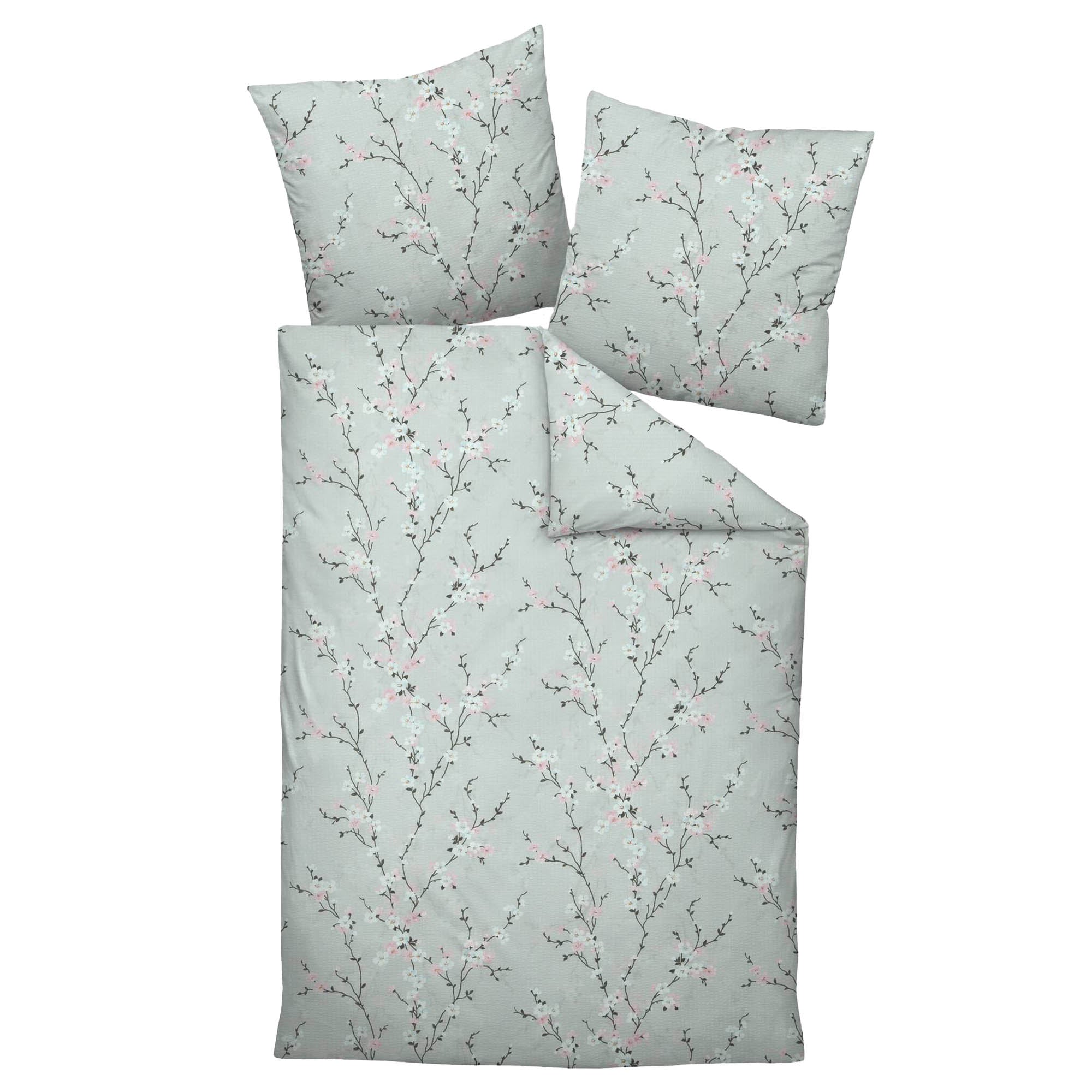 Janine Bettwäsche 2 teilig - Tango, Mako-Soft-Seersucker, Baumwolle, floral