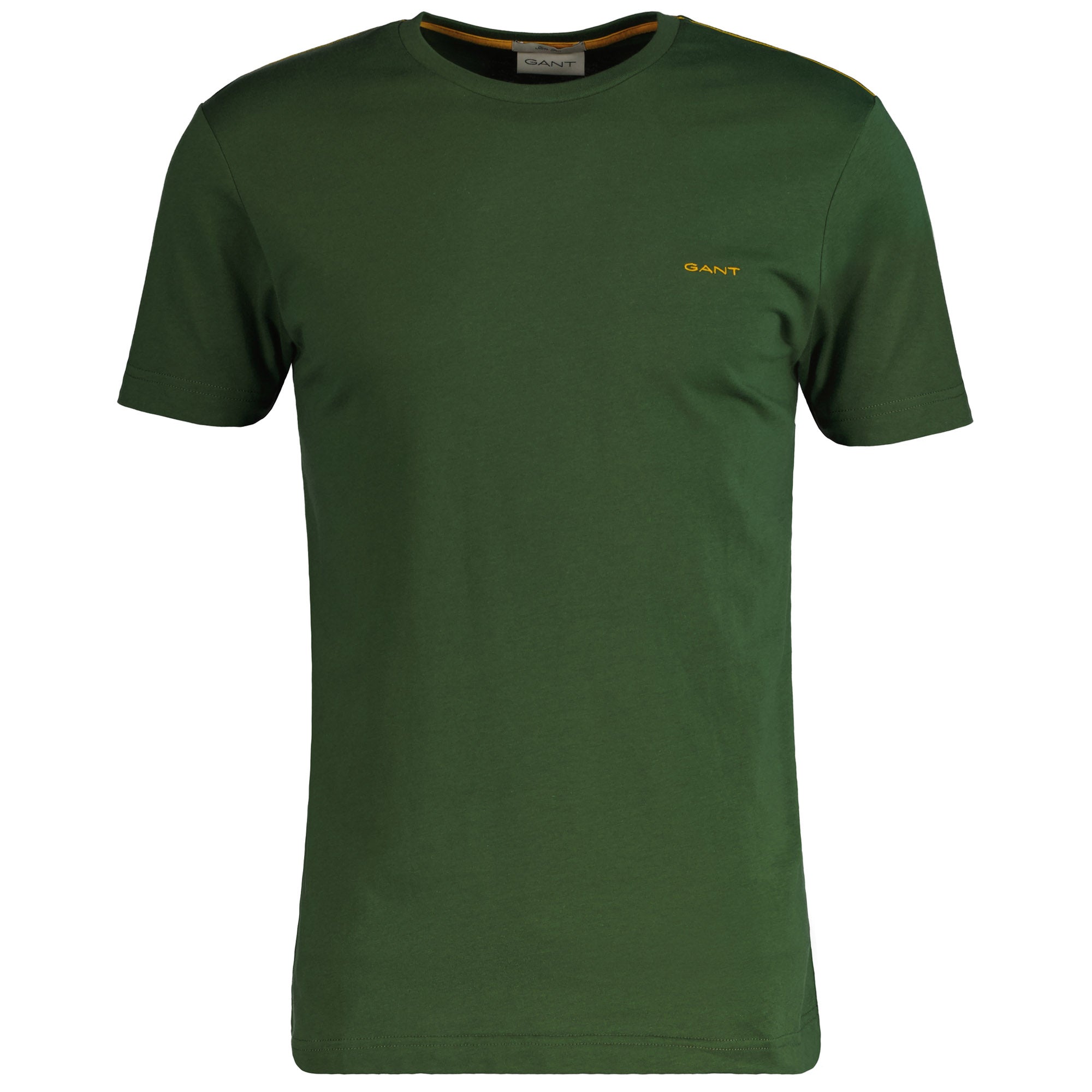 GANT Herren T-Shirt - CONTRAST LOGO, Rundhals, kurzarm, Baumwolle, Logo-Stickerei