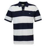 GANT Herren Poloshirt - BLOCK STRIPE POLO, Kurzarm, Knopfleiste, Logo, gestreift
