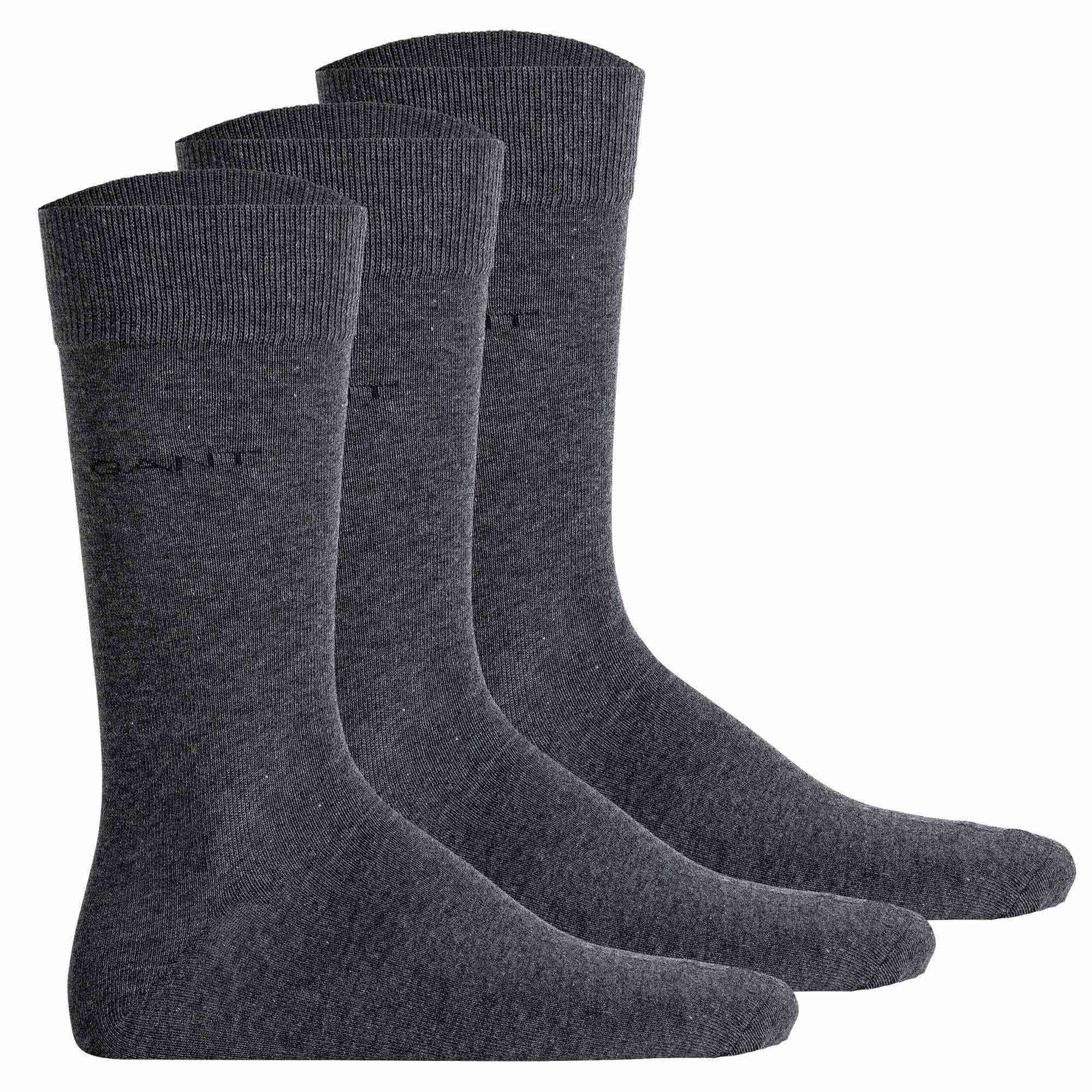 GANT Herren Socken, 3er Pack - Soft Cotton Socks, Strümpfe, einfarbig