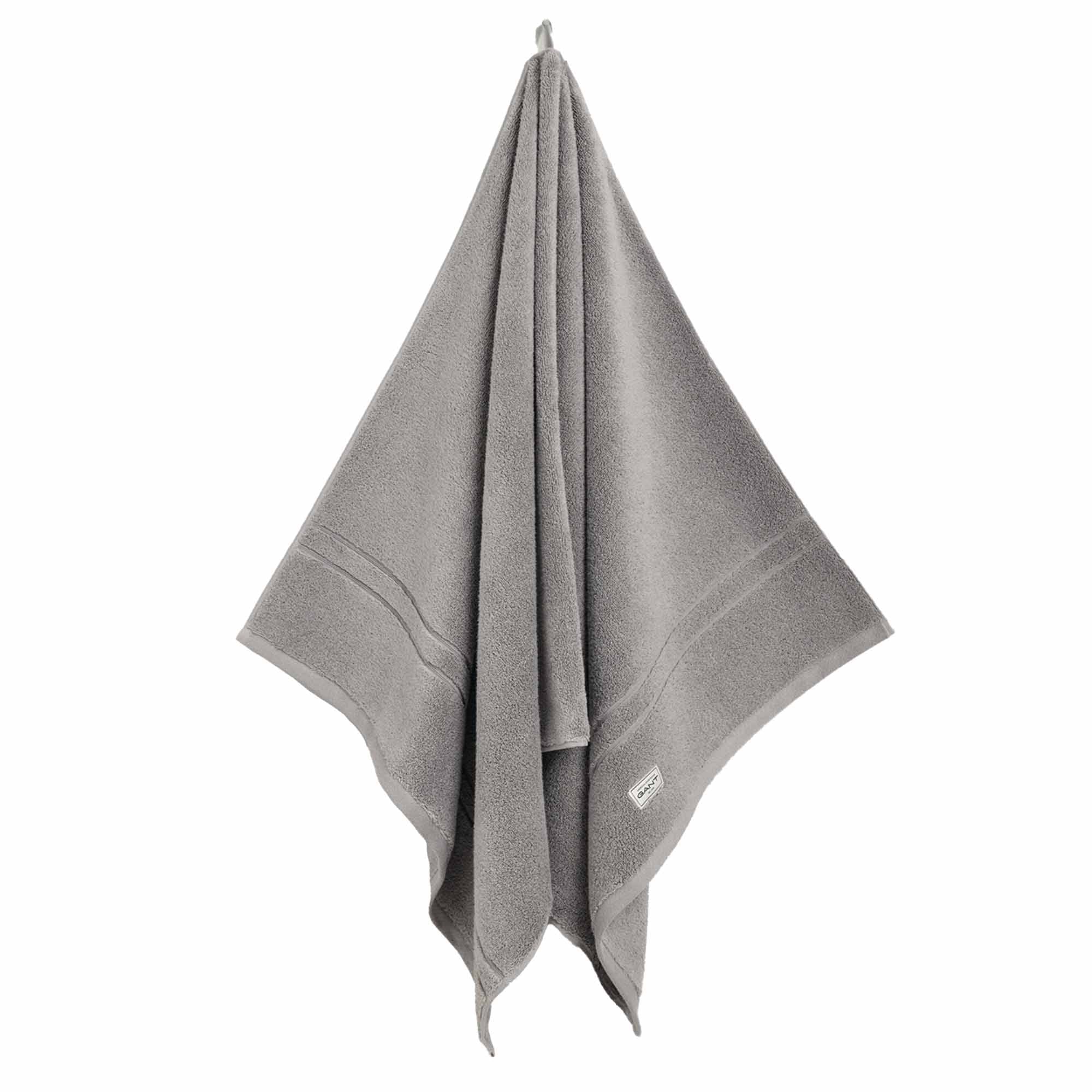 GANT Duschtuch - Premium Towel, Frottee, Bio-Baumwolle, Logo, uni