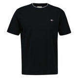 GANT Herren Pique-T-Shirt - PIQUE T-SHIRT, Kurzarm, Rundhals, Logo, uni