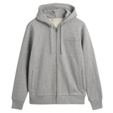 GANT Herren Sweatjacke mit Kapuze - REGULAR TONAL SHIELD FULL ZIP HOODIE, Baumwolle