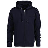 GANT Herren Sweatjacke mit Kapuze - REGULAR TONAL SHIELD FULL ZIP HOODIE, Baumwolle