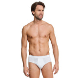 SCHIESSER Herren Slips 4er Pack - Feinripp, Sportslip, Cotton Essentials, weiß