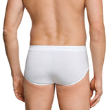 SCHIESSER Herren Slips 4er Pack - Feinripp, Sportslip, Cotton Essentials, weiß