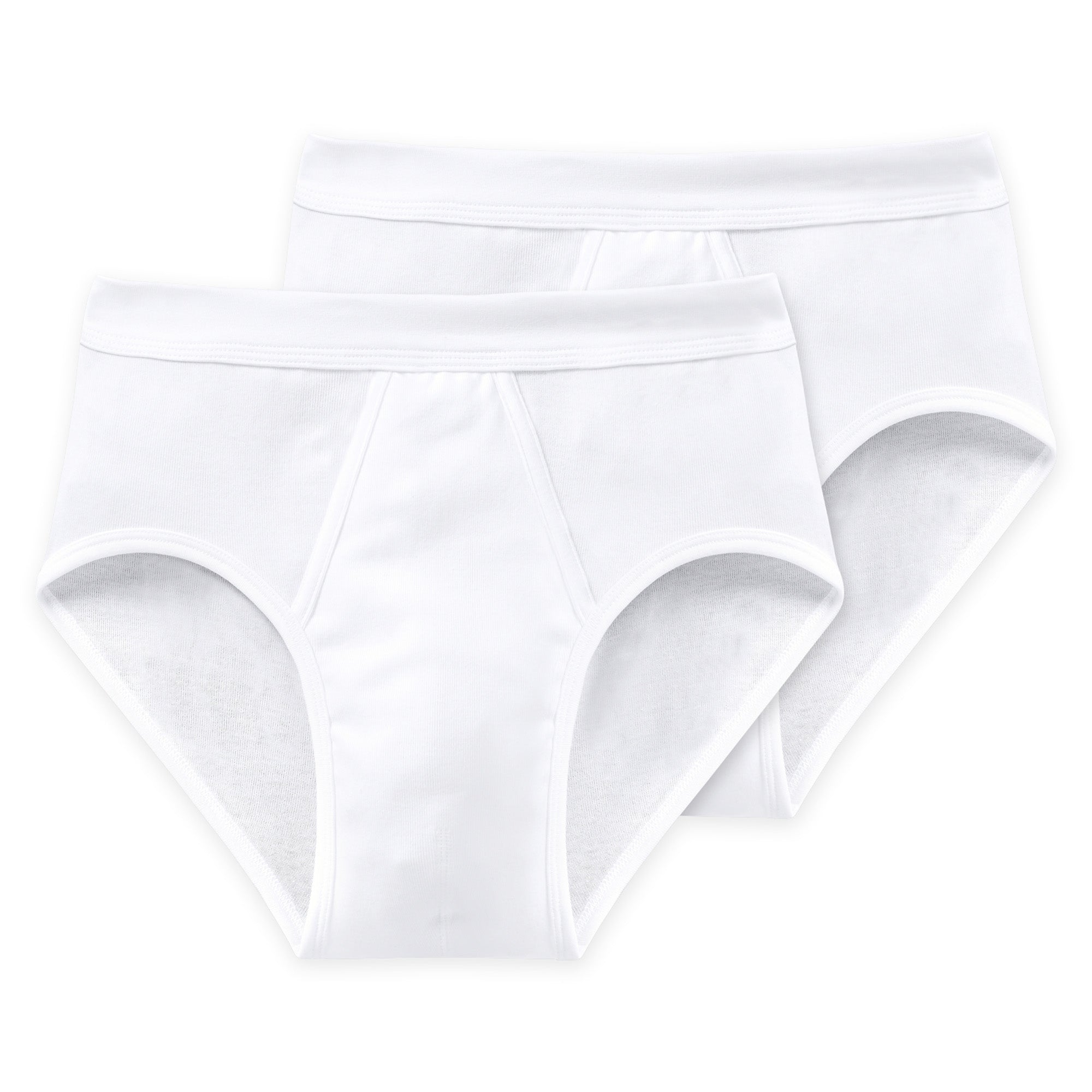SCHIESSER Herren Slips 2er Pack -  Feinripp, Sportslip, Cotton Essentials
