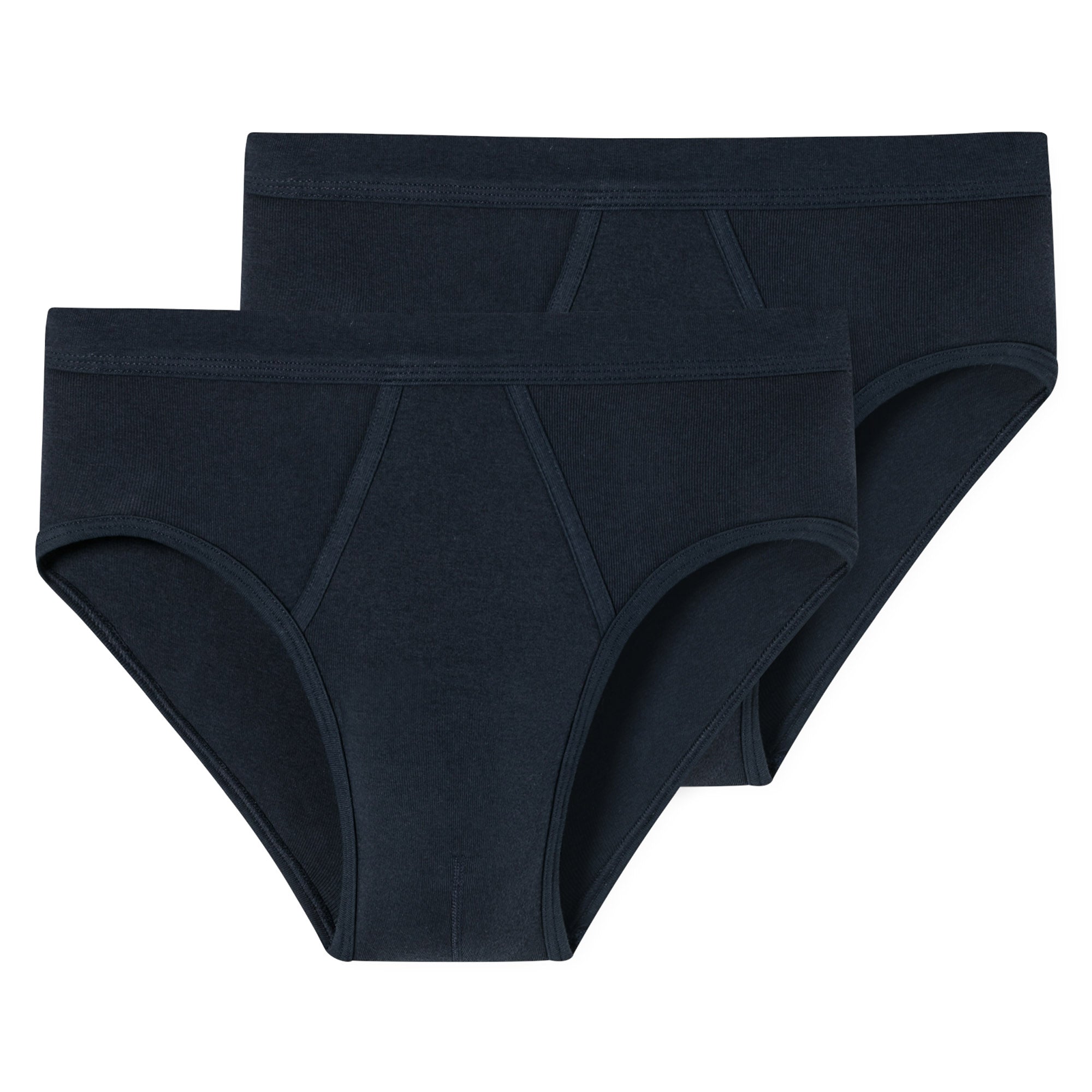 SCHIESSER Herren Slips 2er Pack -  Feinripp, Sportslip, Cotton Essentials