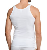 SCHIESSER Herren Unterhemd 4er Pack - ärmellos, Cotton Essentials, Doppelripp