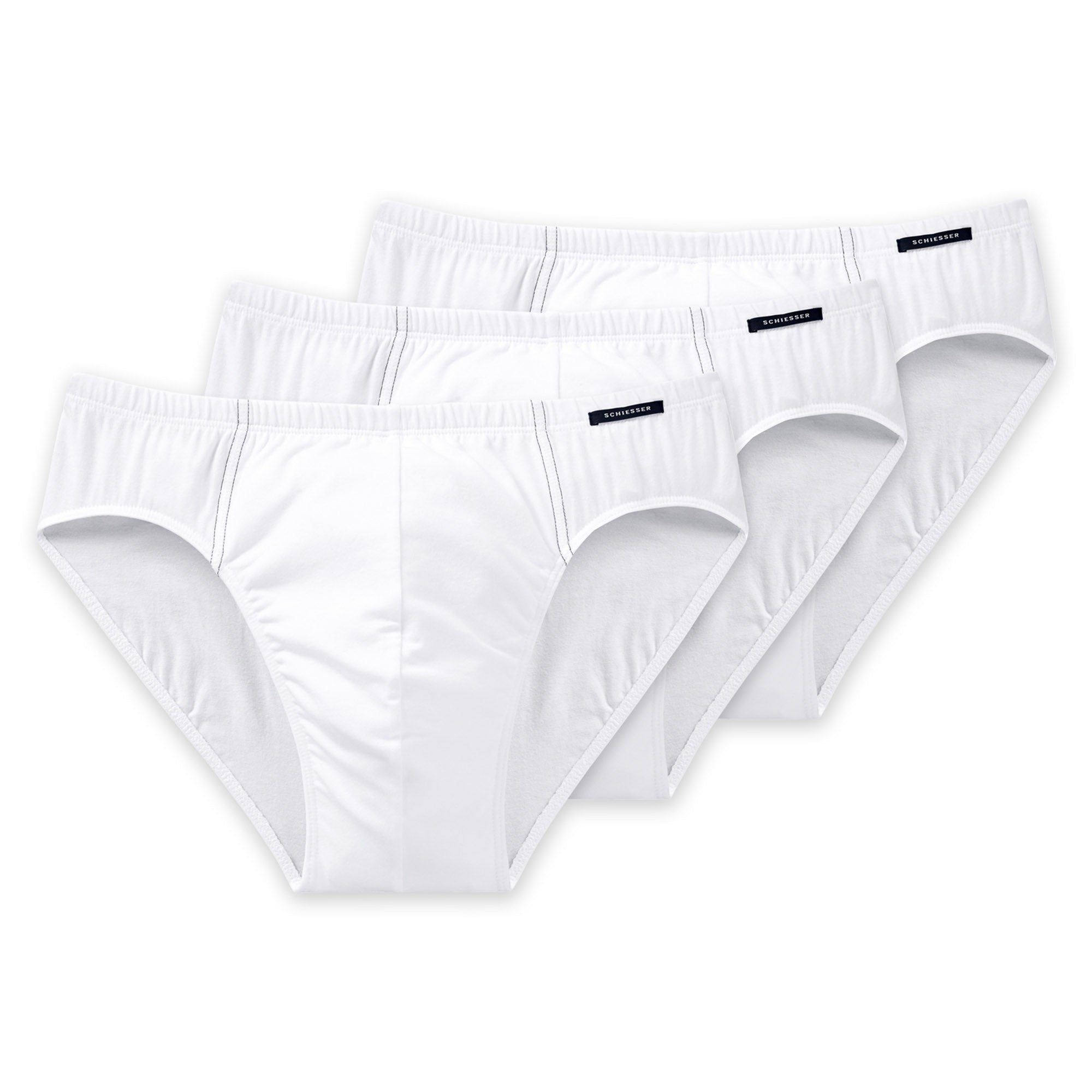 SCHIESSER Herren Slip 3er Pack - Supermini, Rio-Slip, Essentials, Cotton Stretch