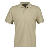 GANT Herren Poloshirt - TIPPING PIQUE RUGGER, Kurzarm, Knopfleiste, Logo, uni