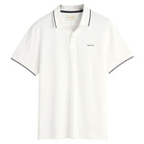 GANT Herren Poloshirt - TIPPING PIQUE RUGGER, Kurzarm, Knopfleiste, Logo, uni