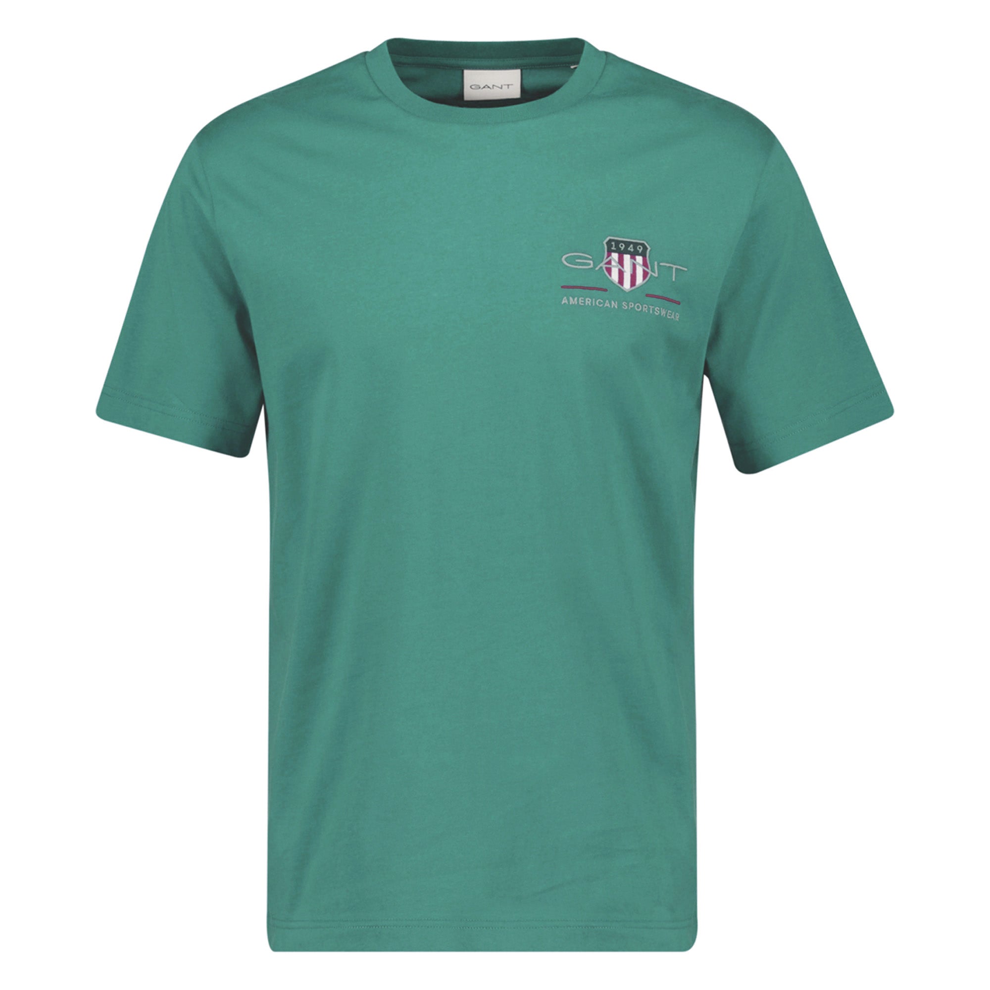 GANT Herren T-Shirt - REG ARCHIVE SHIELD EMB, Rundhals, kurzarm, Stickerei