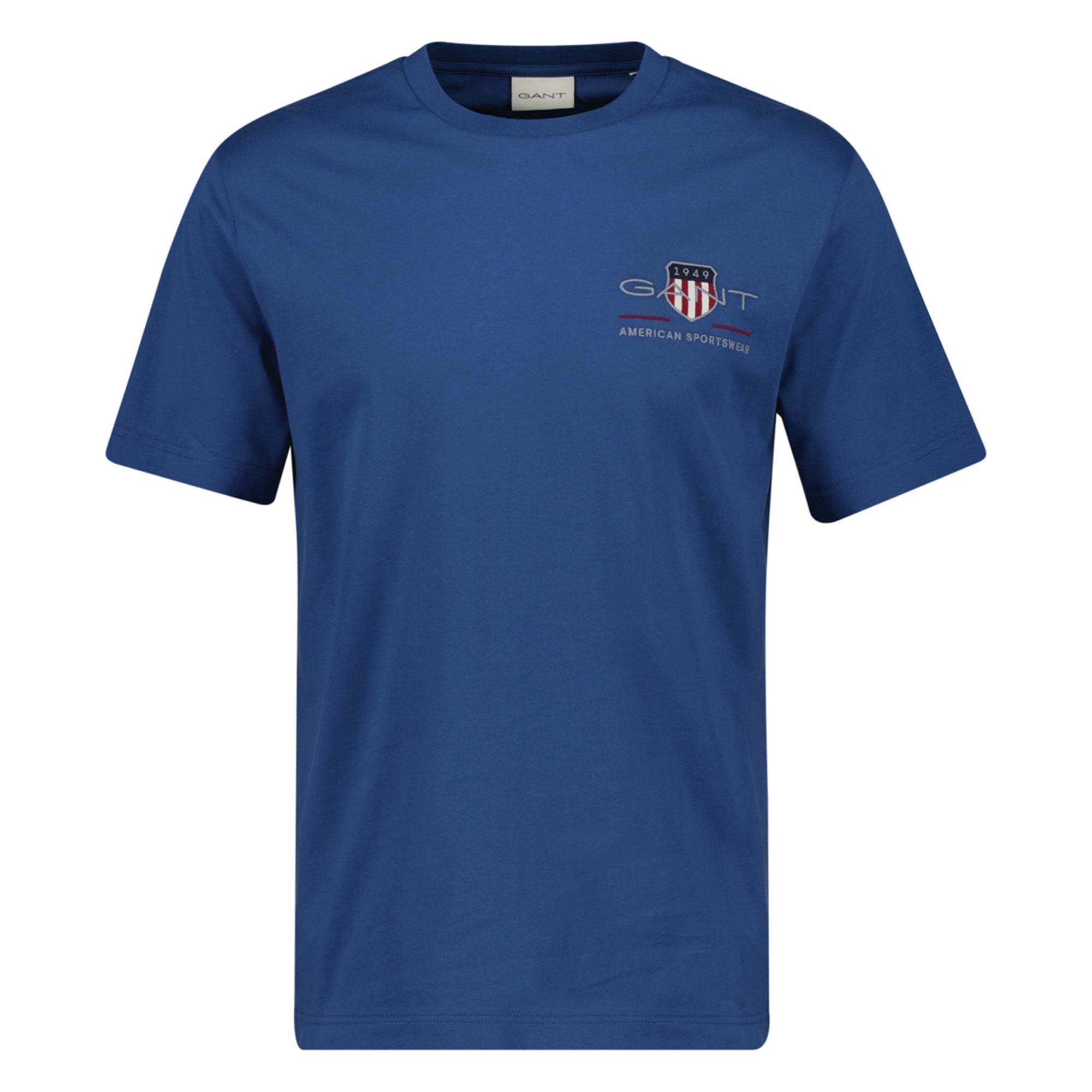GANT Herren T-Shirt - REG ARCHIVE SHIELD EMB, Rundhals, kurzarm, Stickerei