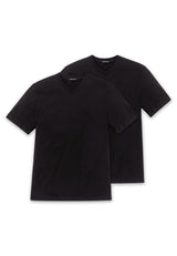 SCHIESSER Herren American T-Shirt 2er Pack - 1/2 Arm, Unterhemd, V-Ausschnitt